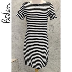 Boden Navy and White T-Shirt Dress Sz. 4
